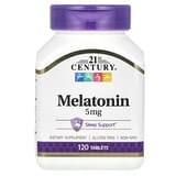 21st Century, Melatonina, 5 mg, 120 comprimidos
