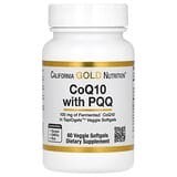 California Gold Nutrition, CoQ10 con PQQ, 100mg, 60cápsulas blandas vegetales