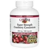 Natural Factors, CranRich, Concentrado de Arándanos Rojos, Super Potencia, 500 mg, 180 Cápsulas