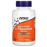 NOW Foods, L-teanina de doble concentración, 200mg, 120 cápsulas vegetales