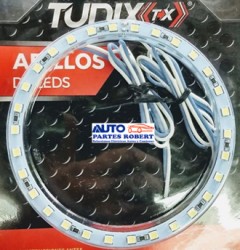 ARILLOS LED 9cm COLOR BLANCO JUEGO 2 PIEZAS