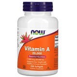 NOW Foods, VitaminaA, 25.000UI, 250cápsulas blandas