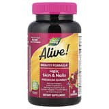 Nature's Way, Alive!, Gomitas prémiums para favorecer el cabello, la piel y las uñas, Fresa, 60gomitas