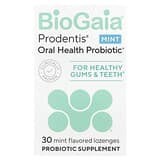 BioGaia, Suplemento probiótico para la salud bucal Prodentis®, Para encías y dientes saludables, Menta, 30pastillas probióticas 