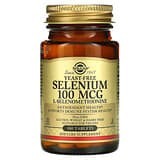 Solgar, Selenio, Sin levadura, 100 mcg, 100 comprimidos