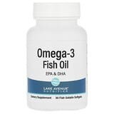 Lake Avenue Nutrition, Aceite de pescado con omega-3, 1250mg, 30cápsulas blandas de gelatina de pescado