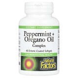 Natural Factors, Complejo de aceite de menta y orégano, 60 cápsulas blandas con recubrimiento entérico
