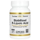 California Gold Nutrition, Ácido R-lipoico estabilizado, 30cápsulas vegetales