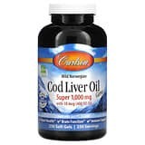 Carlson, Gems con aceite de hígado de bacalao salvaje de origen noruego, Súper, 1000mg, 250cápsulas blandas