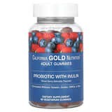 California Gold Nutrition, Gomitas probióticas con inulina, Sabor natural a bayas mixtas, 90gomitas vegetales