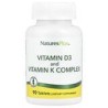 NaturesPlus, Complejo de vitaminaD3 y vitaminaK, 90comprimidos