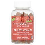 California Gold Nutrition, Gomitas multivitamínicas para adultos, Sabor natural a frambuesa, 90gomitas vegetales