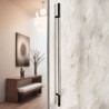 MANILLÓN TIPO H MOLETEADO - NEGRO/ACERO INOXIDABLE - LONGITUD 50" - MODULAR - ACERO INOXIDABLE 304 - MOD. L22 (SET)