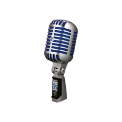 Microfono Shure Classic Super 55 dinamico supercardioide plateado azul
