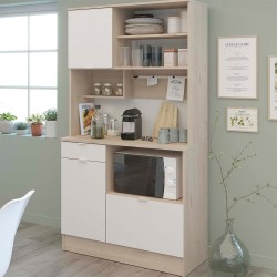 Alacena Timeo - Color Madera y Blanco