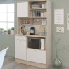 Alacena Timeo - Color Madera y Blanco