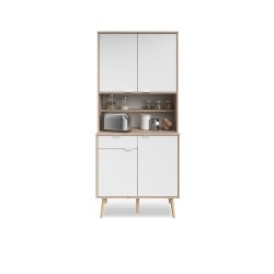 Alacena Masha - Color Madera y Blanco
