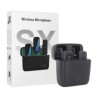 Micrófono de solapa inalámbrico + receptor bluetooth para teléfono celular con entrada lightning, variedad de colores / wireless