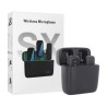 Micrófono de solapa inalámbrico + receptor bluetooth para teléfono celular con entrada lightning, variedad de colores / wireless