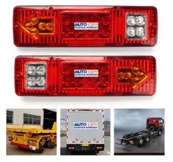 CALAVERA LED UNIVERSAL RECTANGULAR CON DIRECCIONAL EN FLECHA FRENO Y REVERSA IDEAL PARA PLATAFORMAS MONTACARGAS IAP2972-2 1-PIEZ