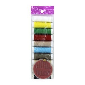 Juego con 10 rollos de hilo y 10 agujas, variedad de colores / b-13795