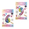 1pza Globo metálico yongli de 32 pulgadas en forma de número, variedad de colores y formas / fiestas foil balloons / li-02