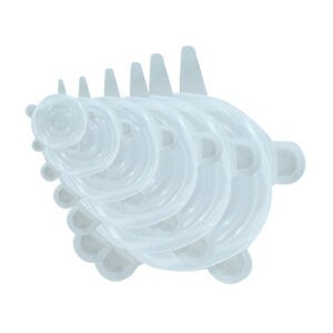 Paquete con 6 tapas flexibles reutilizables de silicón, variedad de colores / ro-20571 / 2057-1 / bx-222