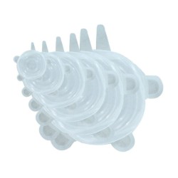 Paquete con 6 tapas flexibles reutilizables de silicón, variedad de colores / ro-20571 / 2057-1 / bx-222