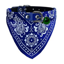 Collar chico con paliacate para mascotas + cascabel, variedad de colores jr1239