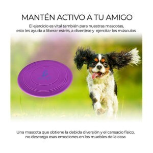 1pza Frisbee / disco de silicón para entrenamiento de mascotas, variedad de colores / mas.14