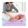 Bañera para bebe rectangular con soporte y base de silicona suave, variedad de colores / hog.170