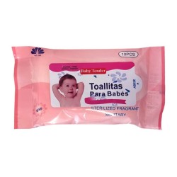 Paquete 10 pzas toallitas húmedas para bebé gb8939-1999