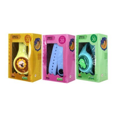 1pza Pulsera repelente de mosquitos infantil con aceites esenciales principalmente citronela diseño de animalitos, variedad de m