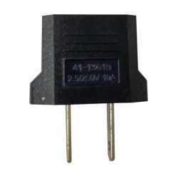 1pza Clavija convertidor adaptador europeo a americano 2.5/250v 10a / 41-13619 / X240 / 10893 / zjt-8104
