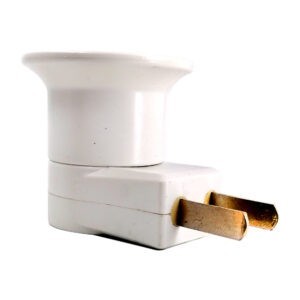 1pza Clavija socket color blanco para foco con botón de apagado y encendido / screw type e-27 / led-5801 / sna-5801
