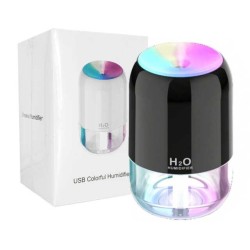 Humidificador ultrasónico con luces rgb, 72x72x109mm, 200ml / usb colorful humidifier h002