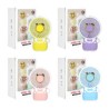 Mini ventilador recargable con diseño de animalitos con vestimenta, 13cm + cable de carga usb-v8, variedad de colores y modelos 