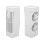 Ventilador doble tipo torre con 3 velocidades, lámpara y aire acondicionado / spray cool fan / pd-fc-05