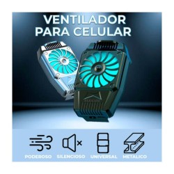 Ventilador portátil universal ele-gate ajustable a teléfono celular / clr.h15