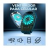 Ventilador portátil universal ele-gate ajustable a teléfono celular / clr.h15