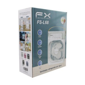 Mini ventilador aire acondicionado fx con función de humidificador y luces rgb 180ml, variedad de colores / fs-l68