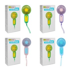 Mini ventilador de mano recargable, 15cm + cable de carga usb-plug, variedad de colores / handheld fan / yy0341