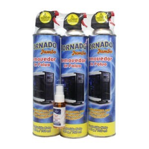 Paquete con 3 removedores tornado jumbo de polvo 445g-750ml y limpiador de pantallas pequeño o toallitas humedas / 366079