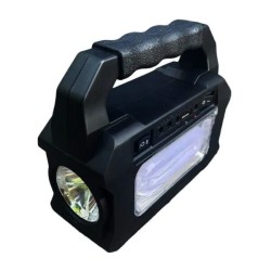 Lámpara de emergencia moreka con panel solar recargable y 3 focos de luz blanca / mor-8080