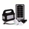 Lámpara de emergencia moreka con panel solar recargable y 3 focos de luz blanca / mor-8080
