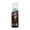 Bote de cera liquida para calzado en color café con aplicador de esponja, 70ml / 8501a