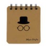 1pza mini libreta con pasta tipo cartón y hojas blancas para dibujo, variedad de diseños / moon, men style / j223