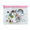 1pza Lapicera mediana transparente con cierre y diseño animado 21x16cm, variedad de colores / hy-7517 / b56 / hy-7517by / hy-751