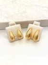 Arete Gota Lineas Dorado