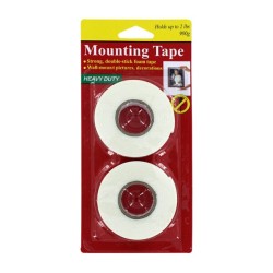 Paquete con 2 cintas blancas doble cara de montaje con ancho de 1.5cm y largo de 1.8 metros / mounting tape / 23936-3